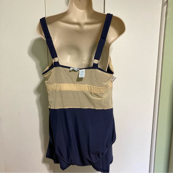 Swim 365 Royal Blue Adjustable Strap One Piece Bathing Suit Swim Dress 18W - Picture 12 of 16